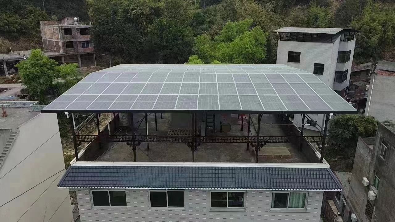 定边15kw+10kwh自建别墅家庭光伏储能系统